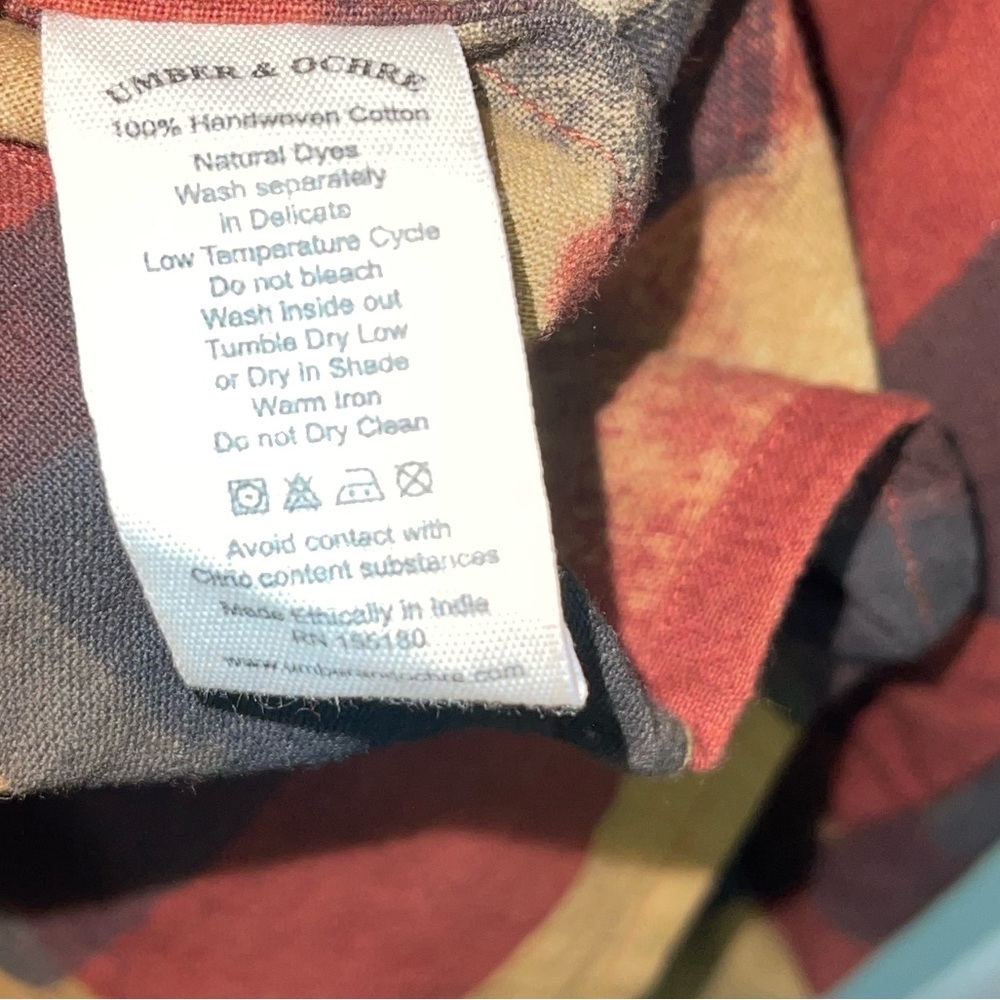 Umber & Ochre Devi Peasant Dress in Blocks NWOT - Picture 7 of 14